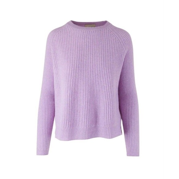 Jumper 1234 Women’s 100% Cashmere Purple Ribbed Sweater Size 1 (S) Quiet Luxury - Picture 1 of 10